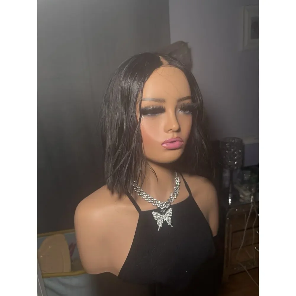 Black Human Hair Bob Wig – 13x4 Lace Front